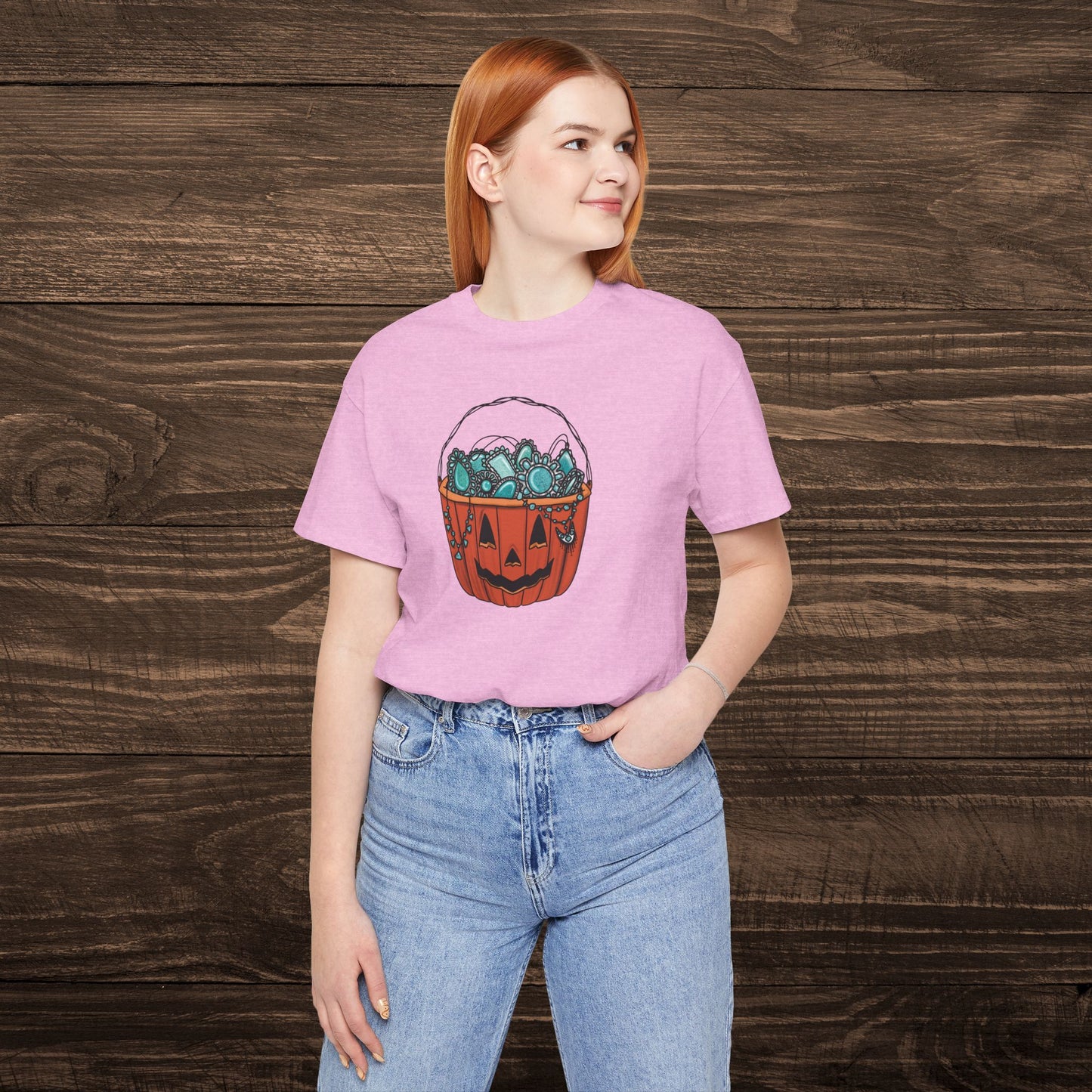 Turquoise Trick or Treat Tee