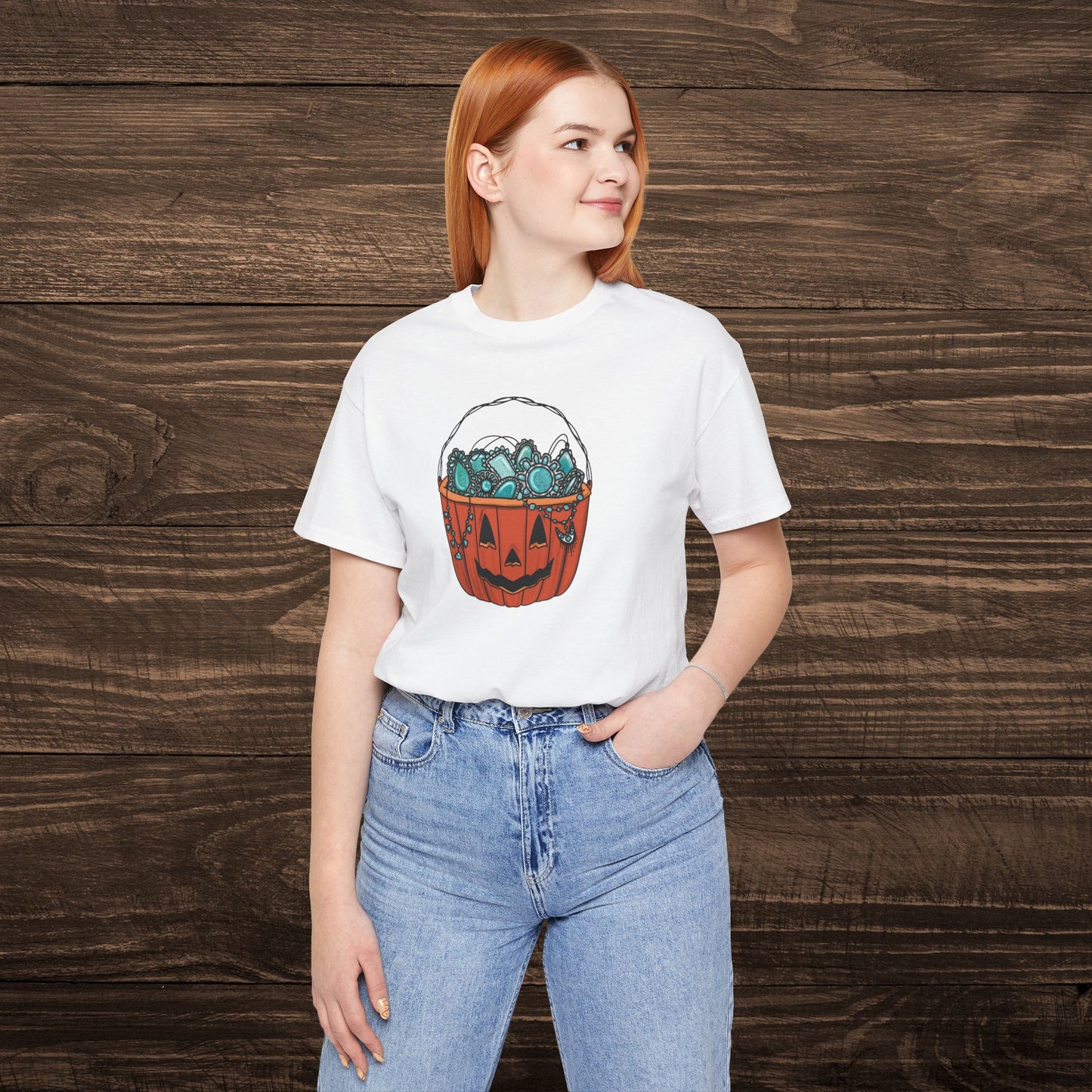 Turquoise Trick or Treat Tee