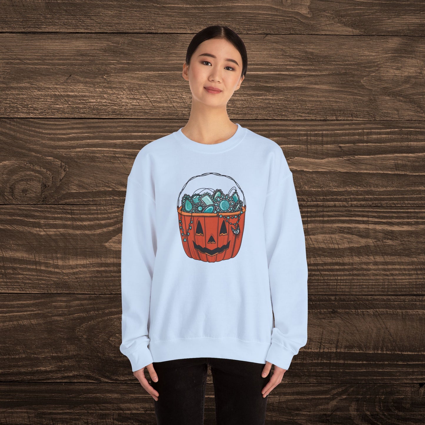 Turquoise Pumpkin Sweatshirt