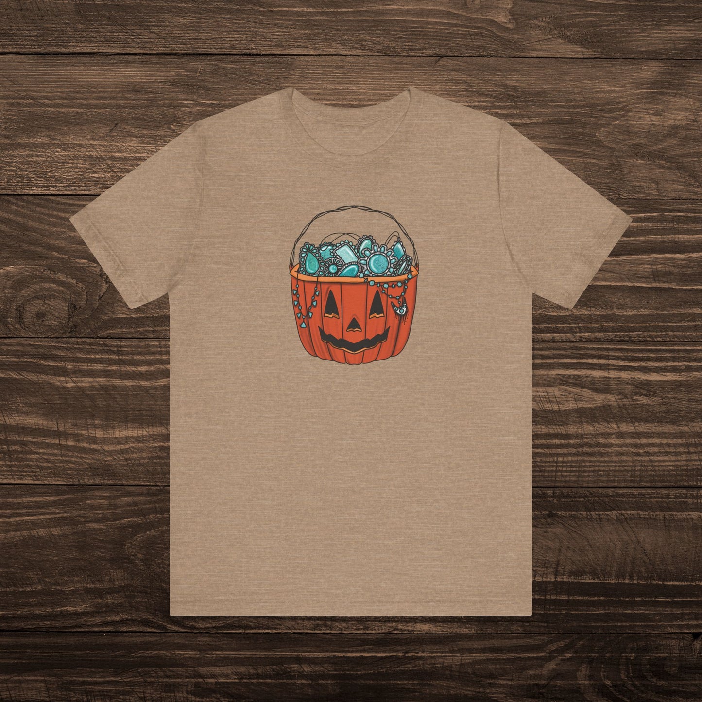 Turquoise Trick or Treat Tee