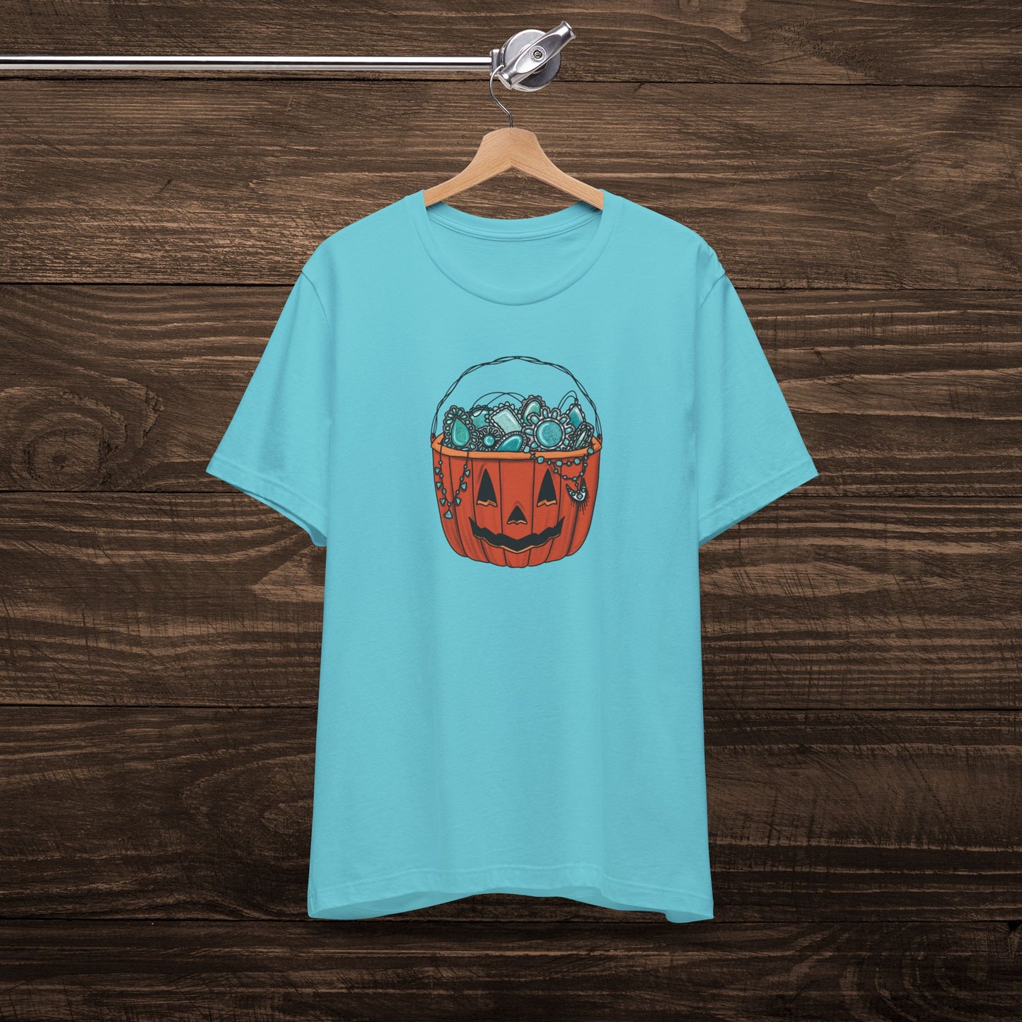 Turquoise Trick or Treat Tee