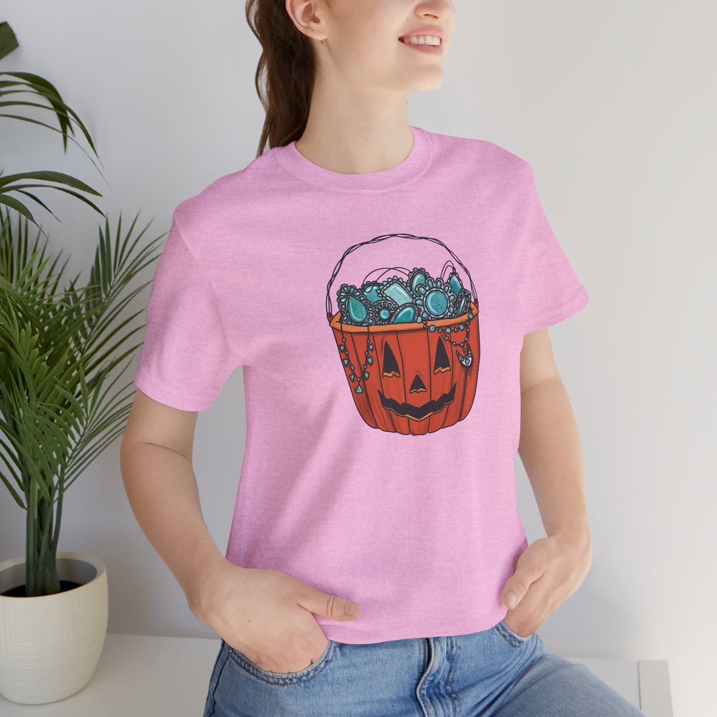 Turquoise Trick or Treat Tee