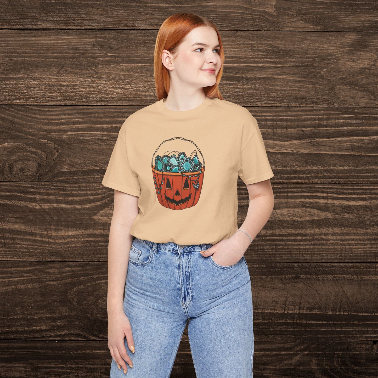 Turquoise Trick or Treat Tee