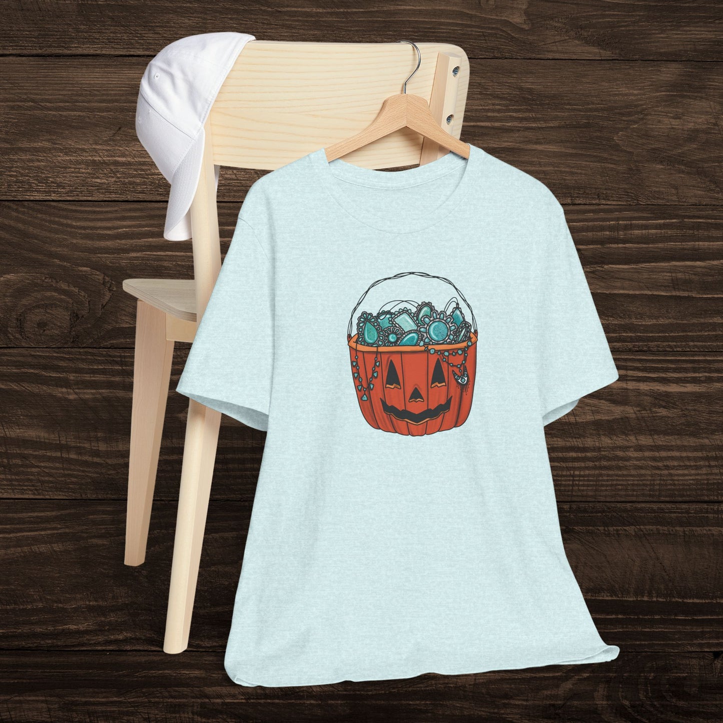 Turquoise Trick or Treat Tee