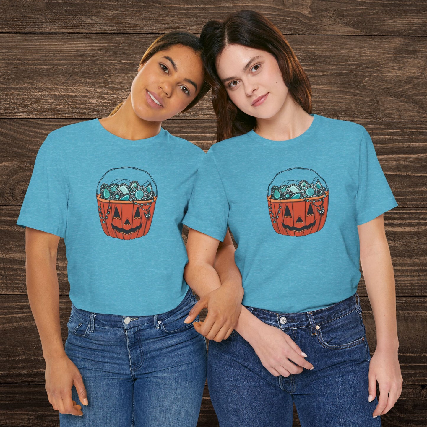 Turquoise Trick or Treat Tee