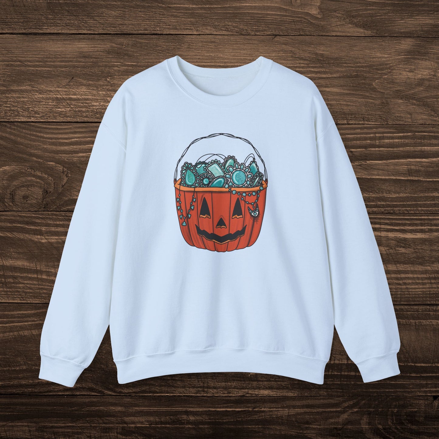 Turquoise Pumpkin Sweatshirt