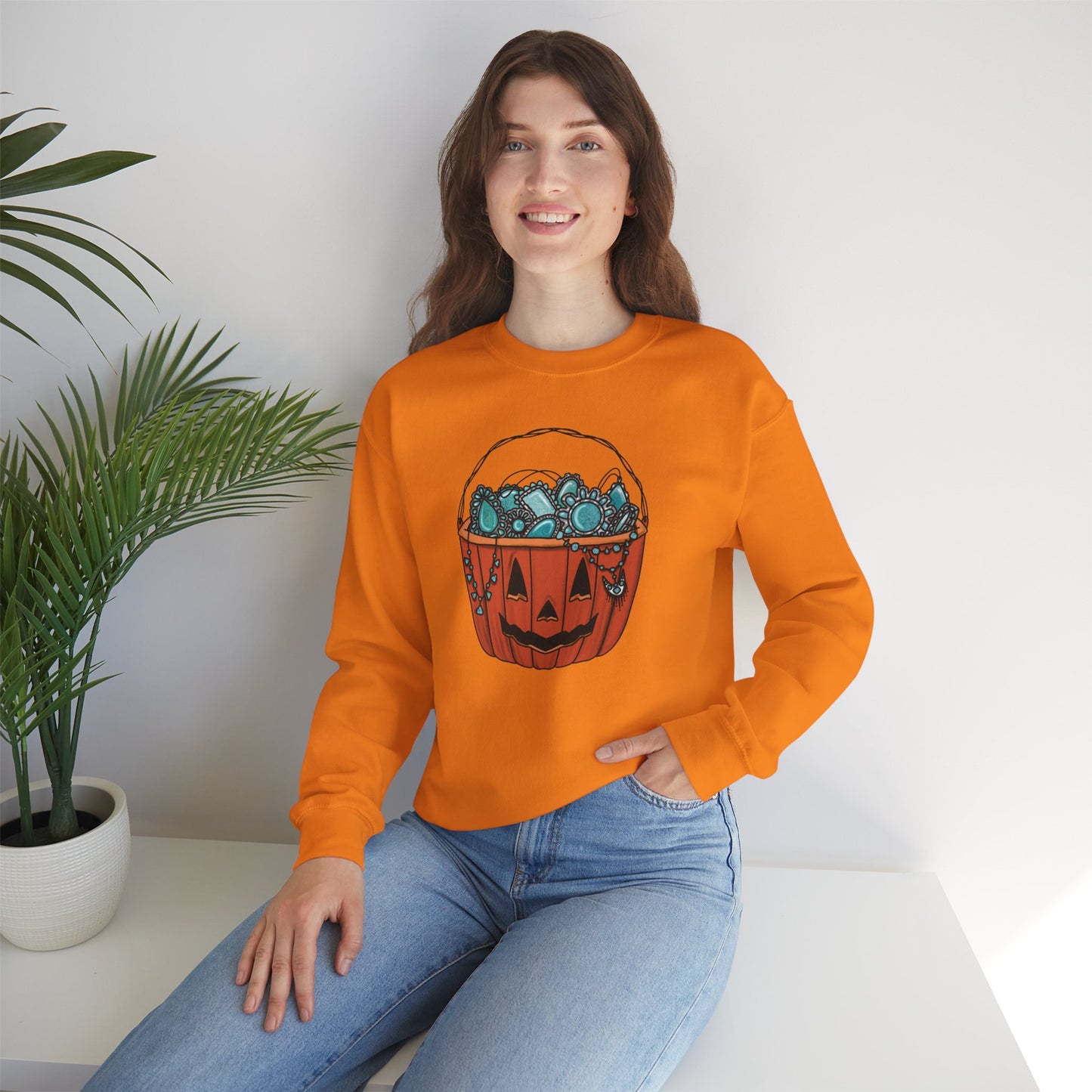 Turquoise Pumpkin Sweatshirt