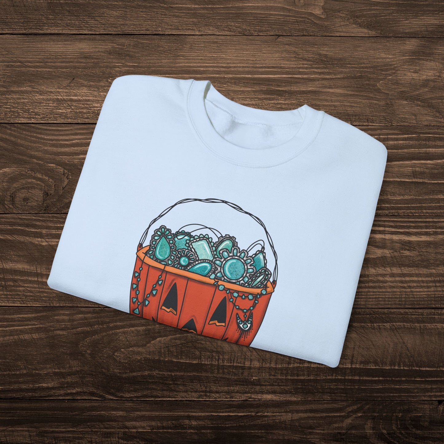 Turquoise Pumpkin Sweatshirt