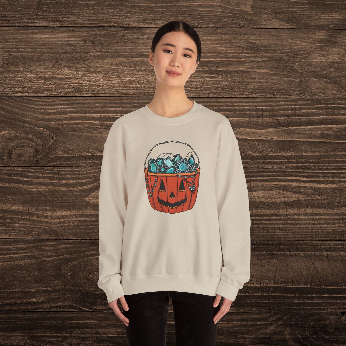 Turquoise Pumpkin Sweatshirt
