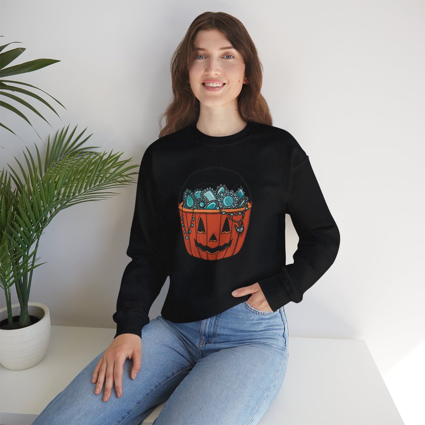 Turquoise Pumpkin Sweatshirt