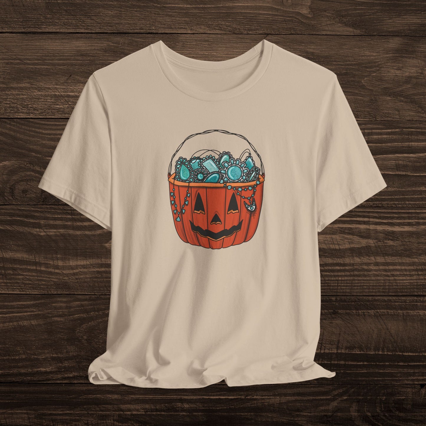 Turquoise Trick or Treat Tee