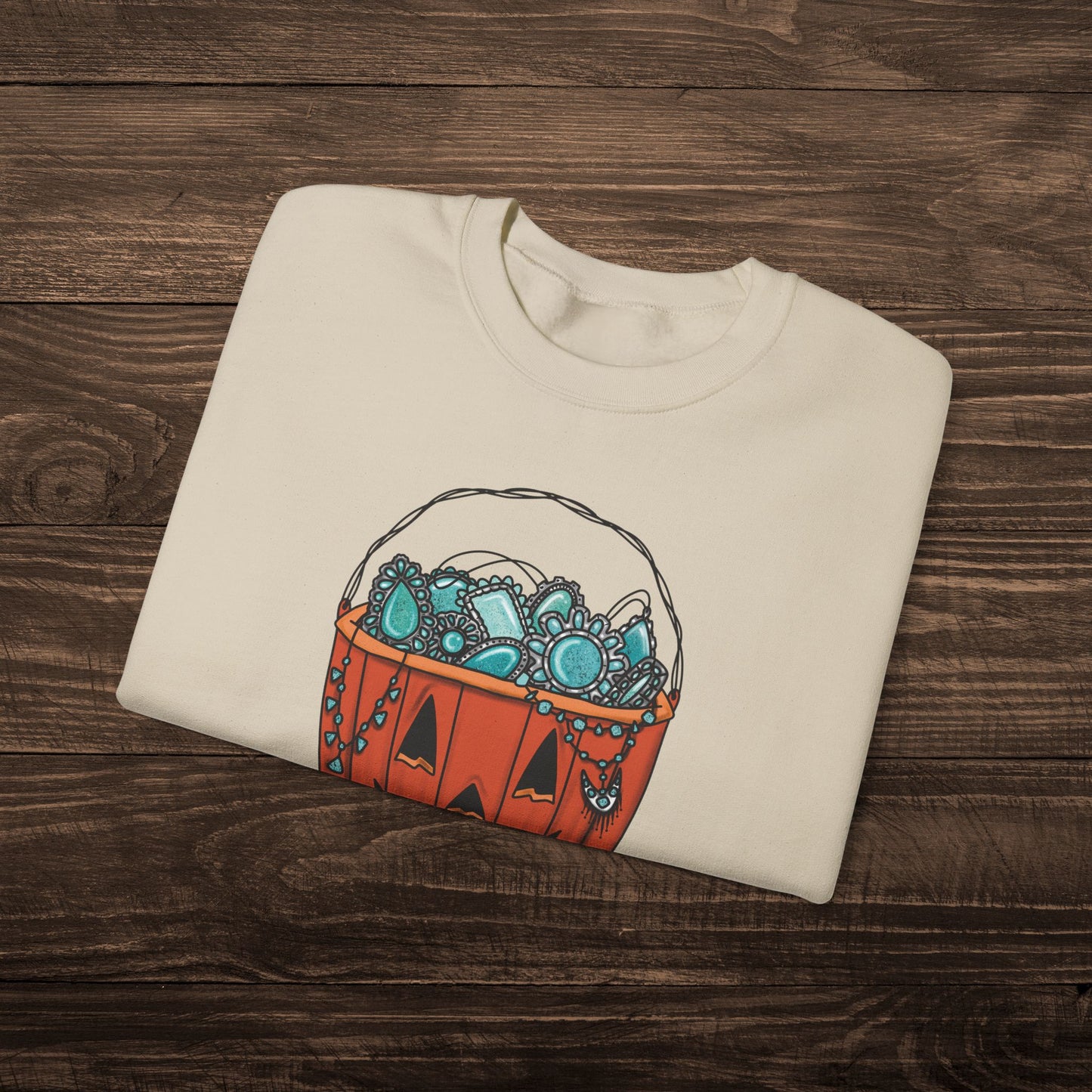 Turquoise Pumpkin Sweatshirt