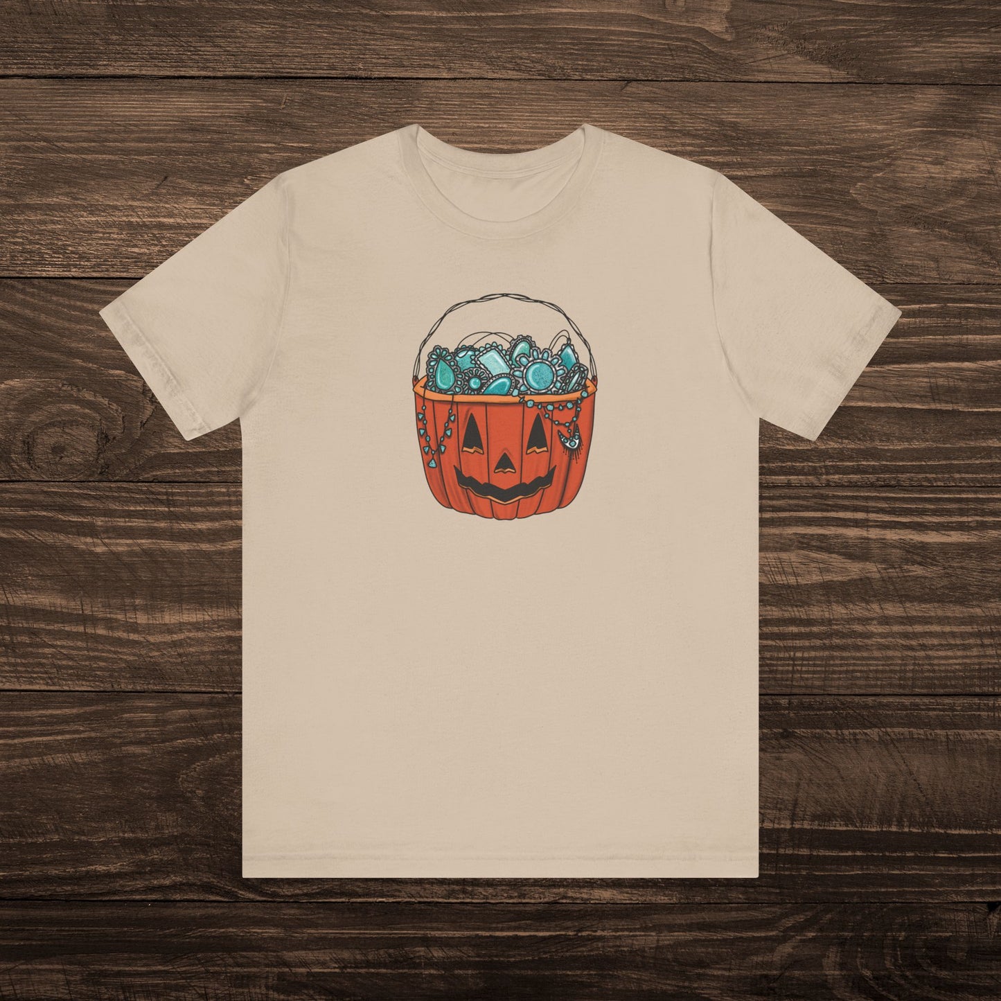 Turquoise Trick or Treat Tee