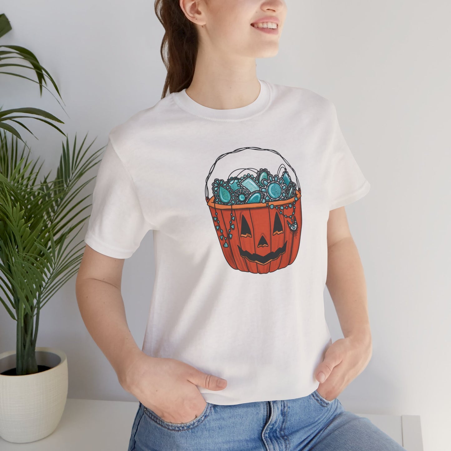 Turquoise Trick or Treat Tee