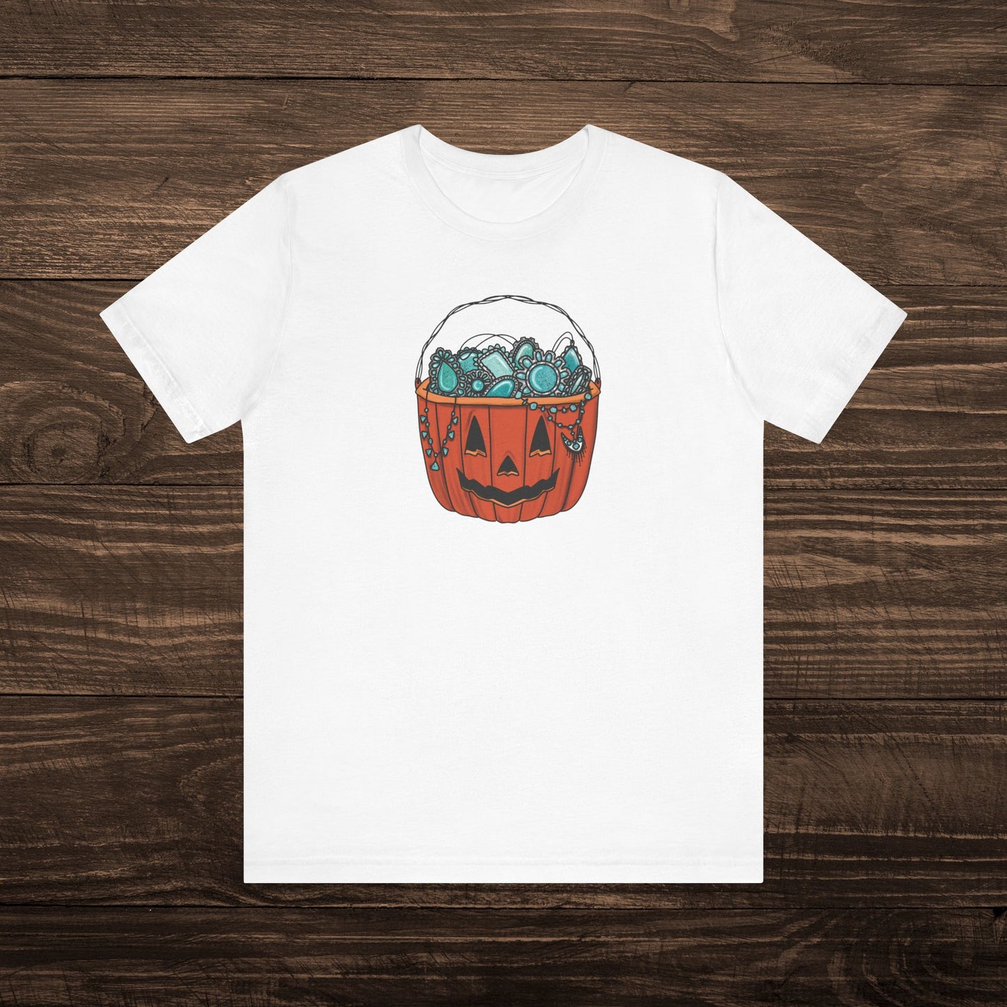 Turquoise Trick or Treat Tee
