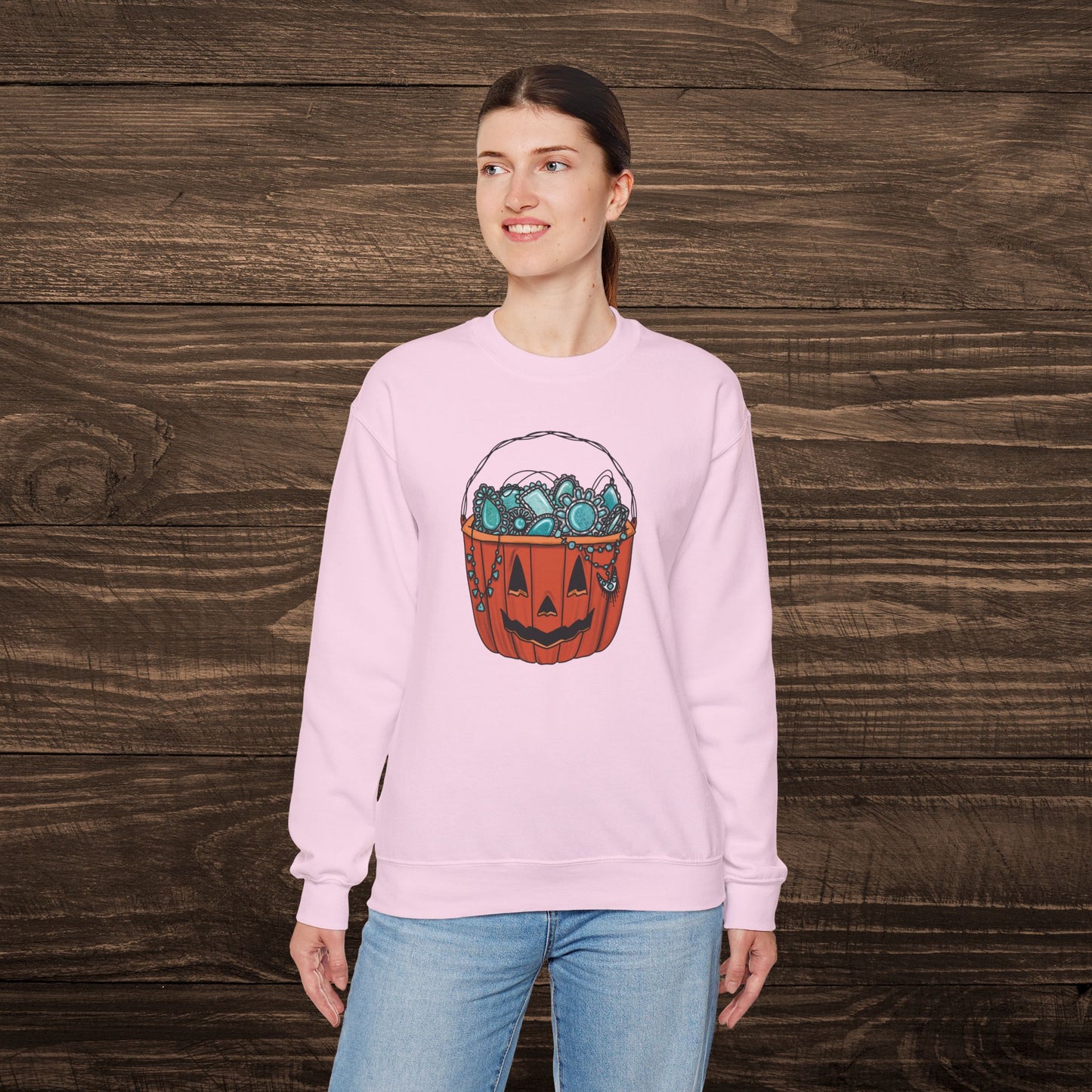 Turquoise Pumpkin Sweatshirt