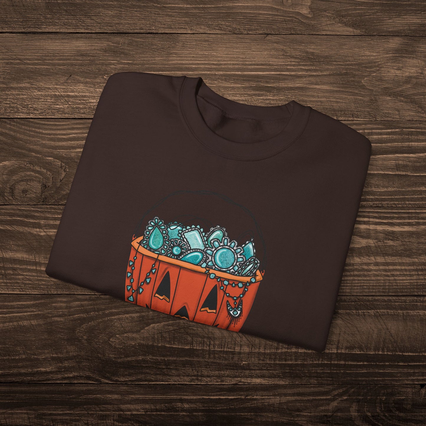 Turquoise Pumpkin Sweatshirt