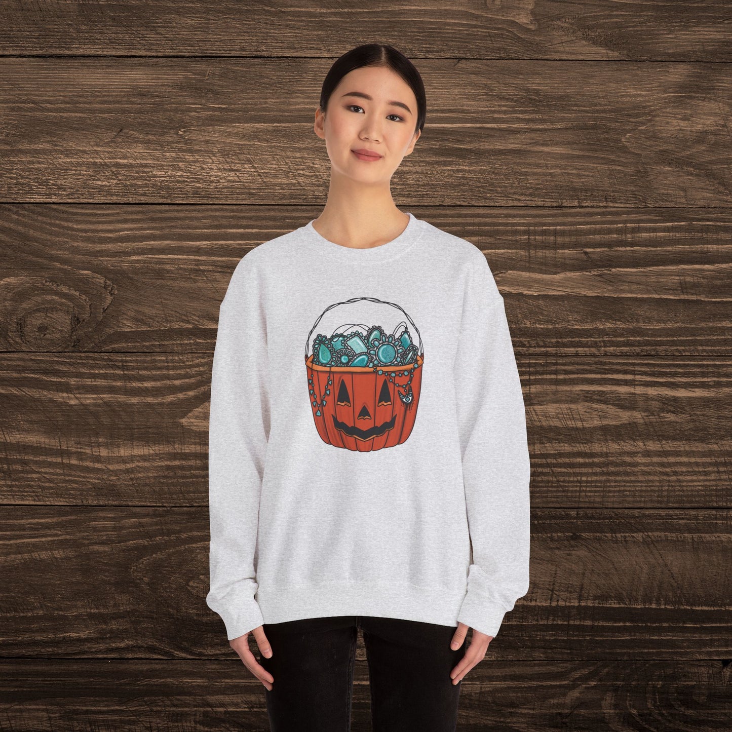 Turquoise Pumpkin Sweatshirt