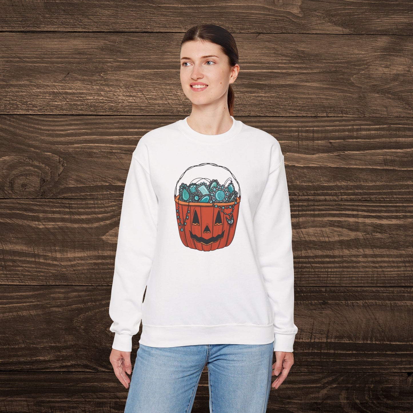 Turquoise Pumpkin Sweatshirt