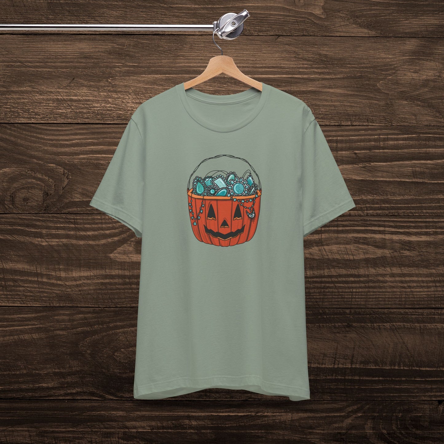 Turquoise Trick or Treat Tee