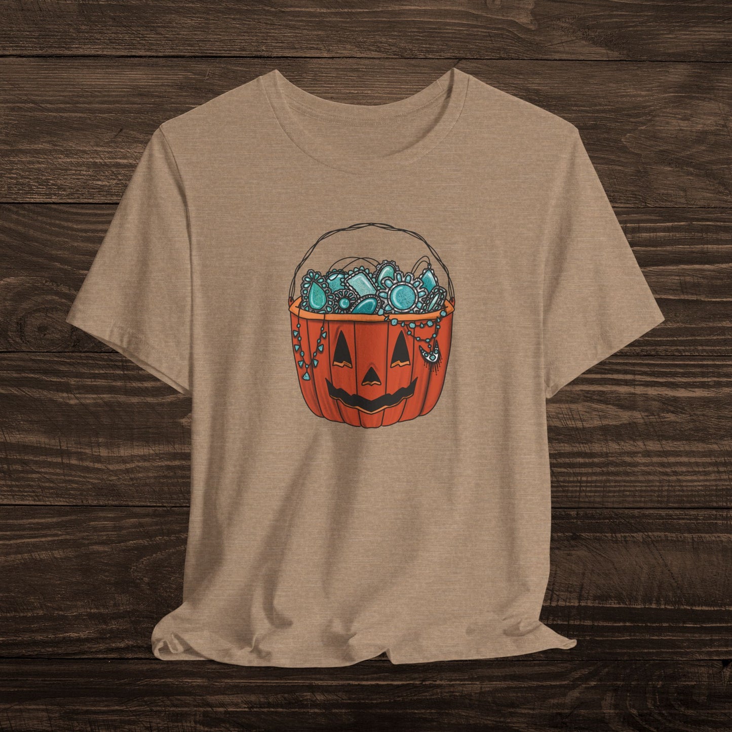 Turquoise Trick or Treat Tee
