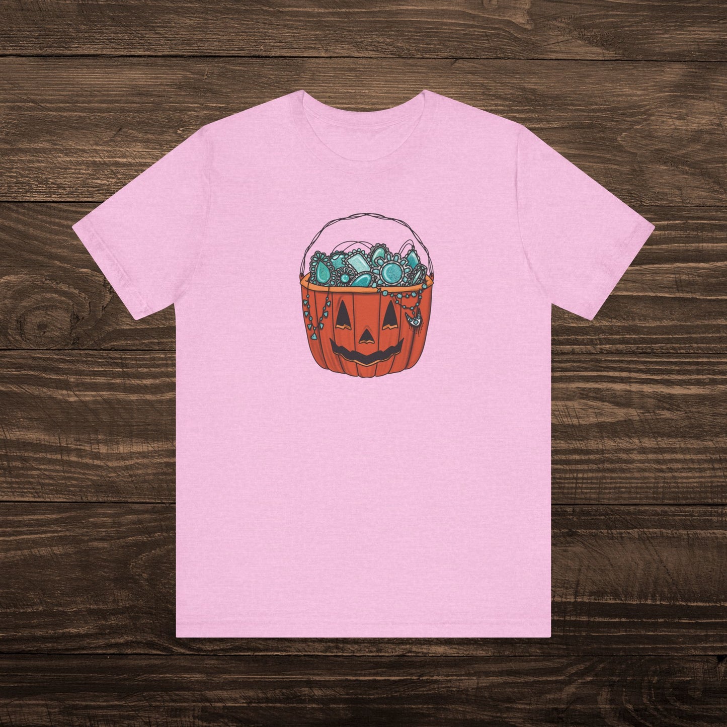 Turquoise Trick or Treat Tee