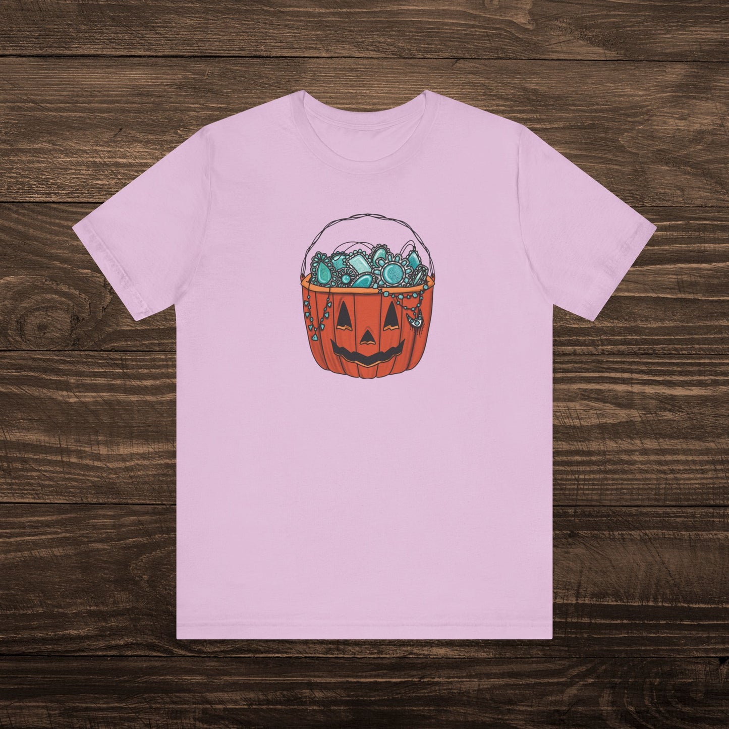 Turquoise Trick or Treat Tee