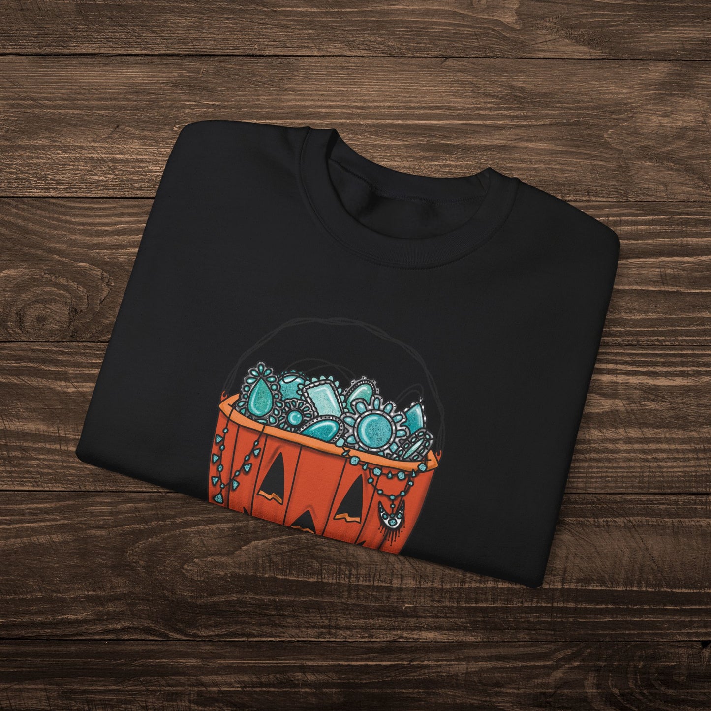 Turquoise Pumpkin Sweatshirt