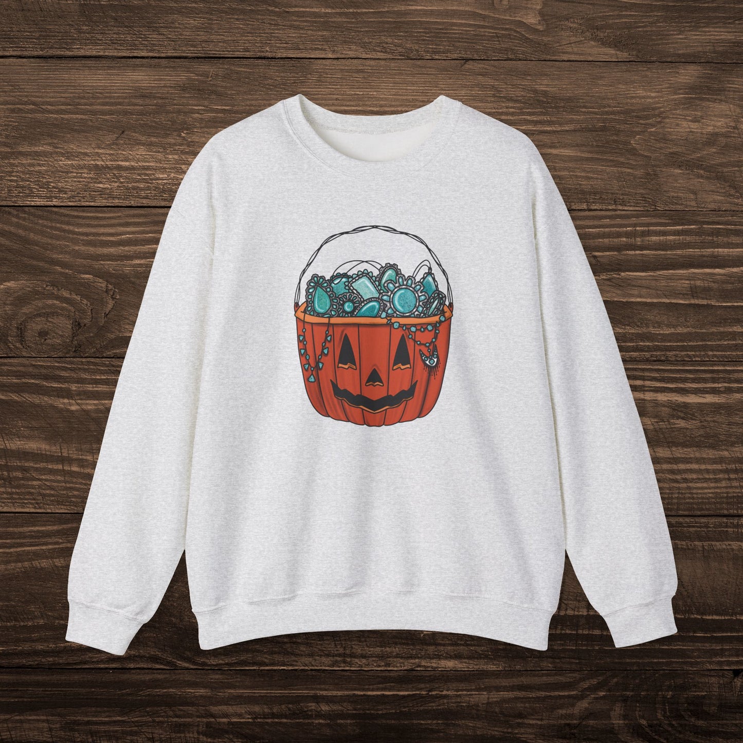 Turquoise Pumpkin Sweatshirt