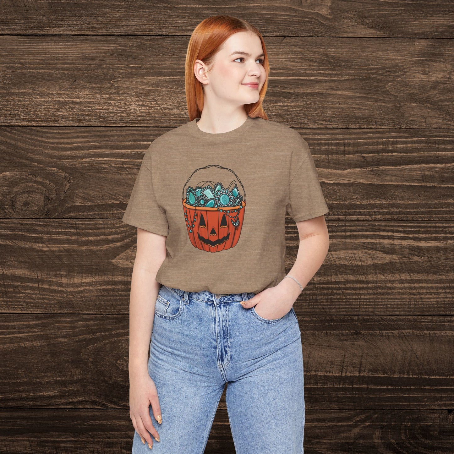 Turquoise Trick or Treat Tee