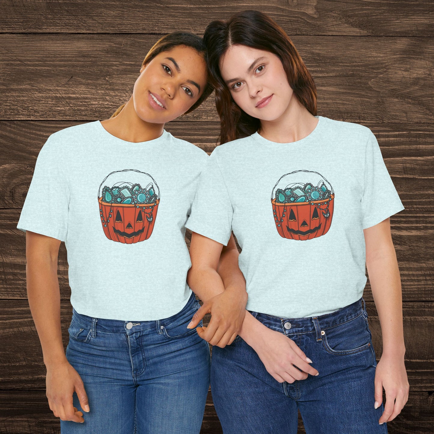 Turquoise Trick or Treat Tee