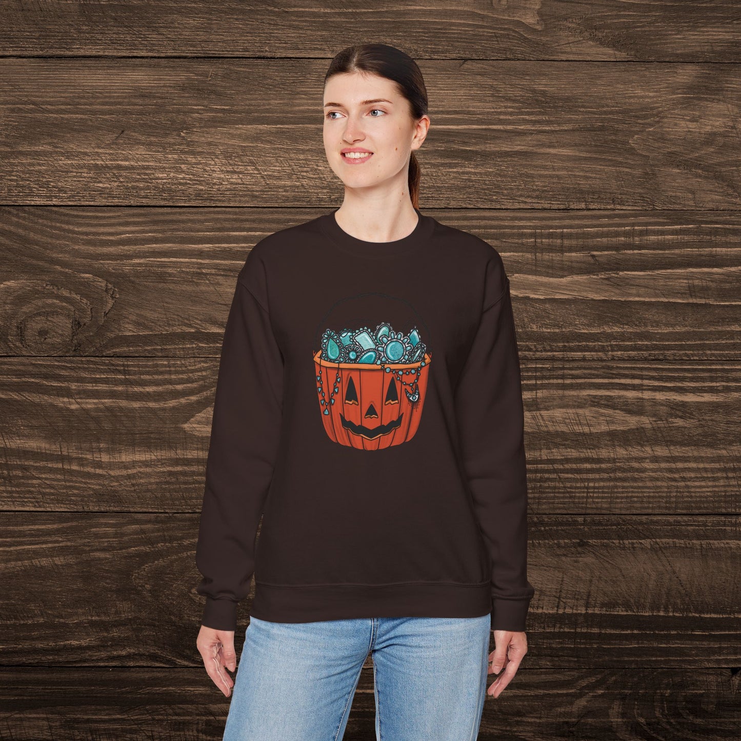 Turquoise Pumpkin Sweatshirt