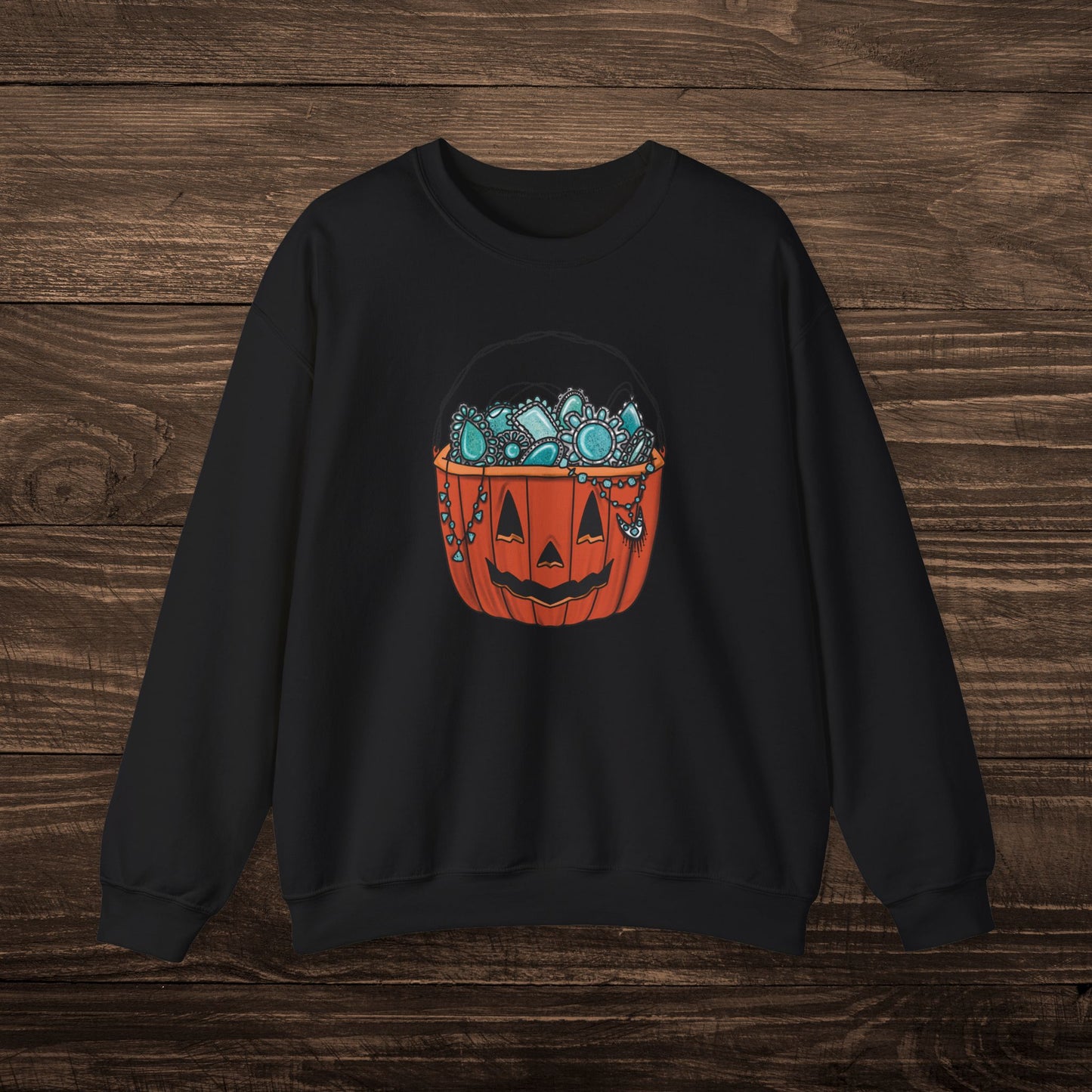 Turquoise Pumpkin Sweatshirt