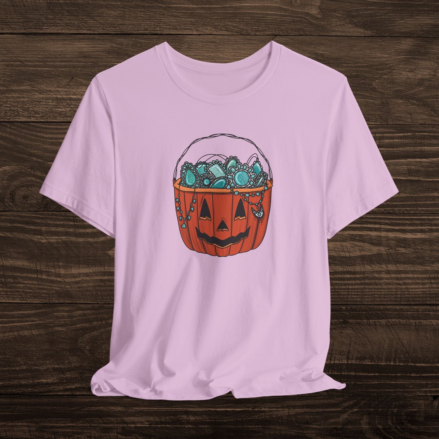 Turquoise Trick or Treat Tee