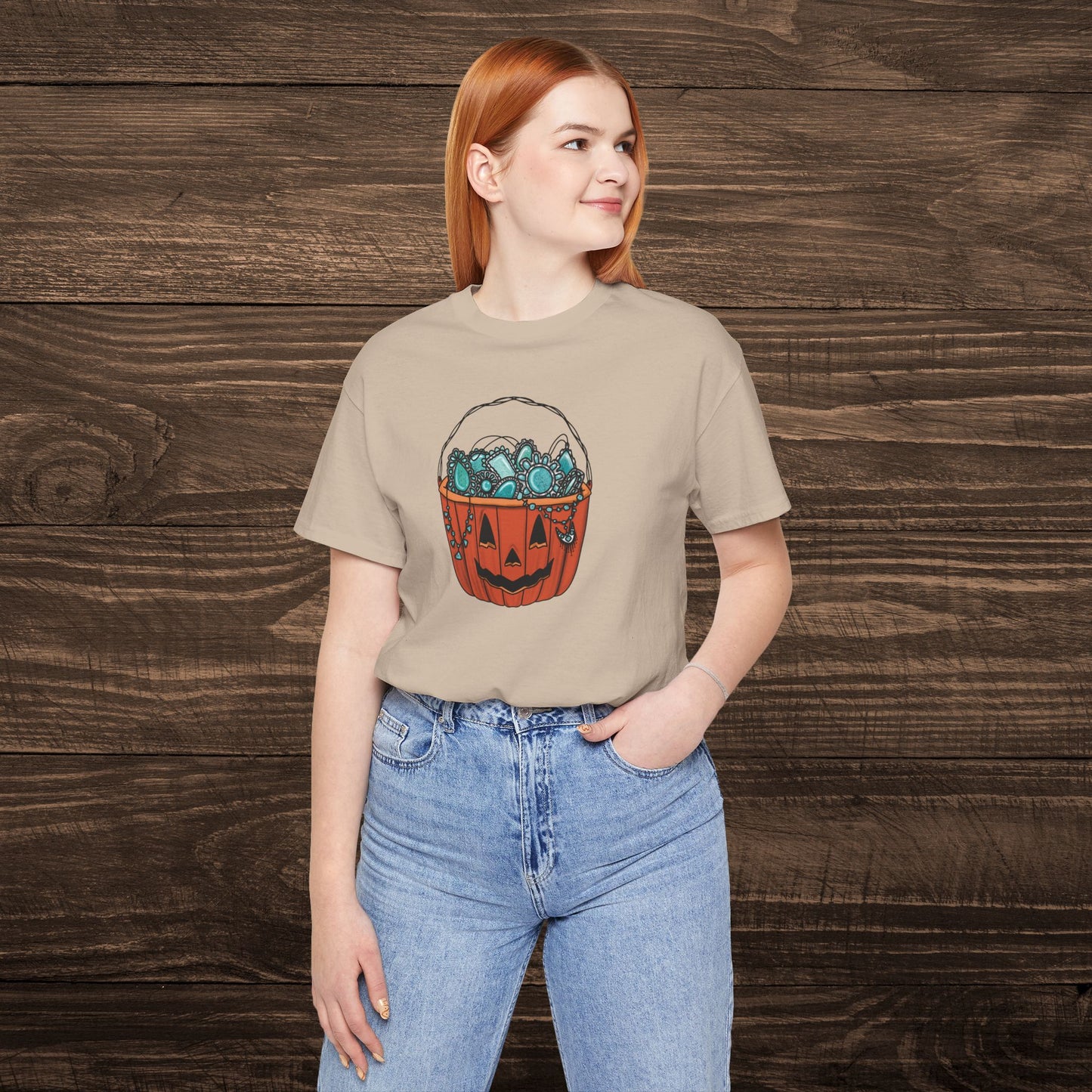 Turquoise Trick or Treat Tee