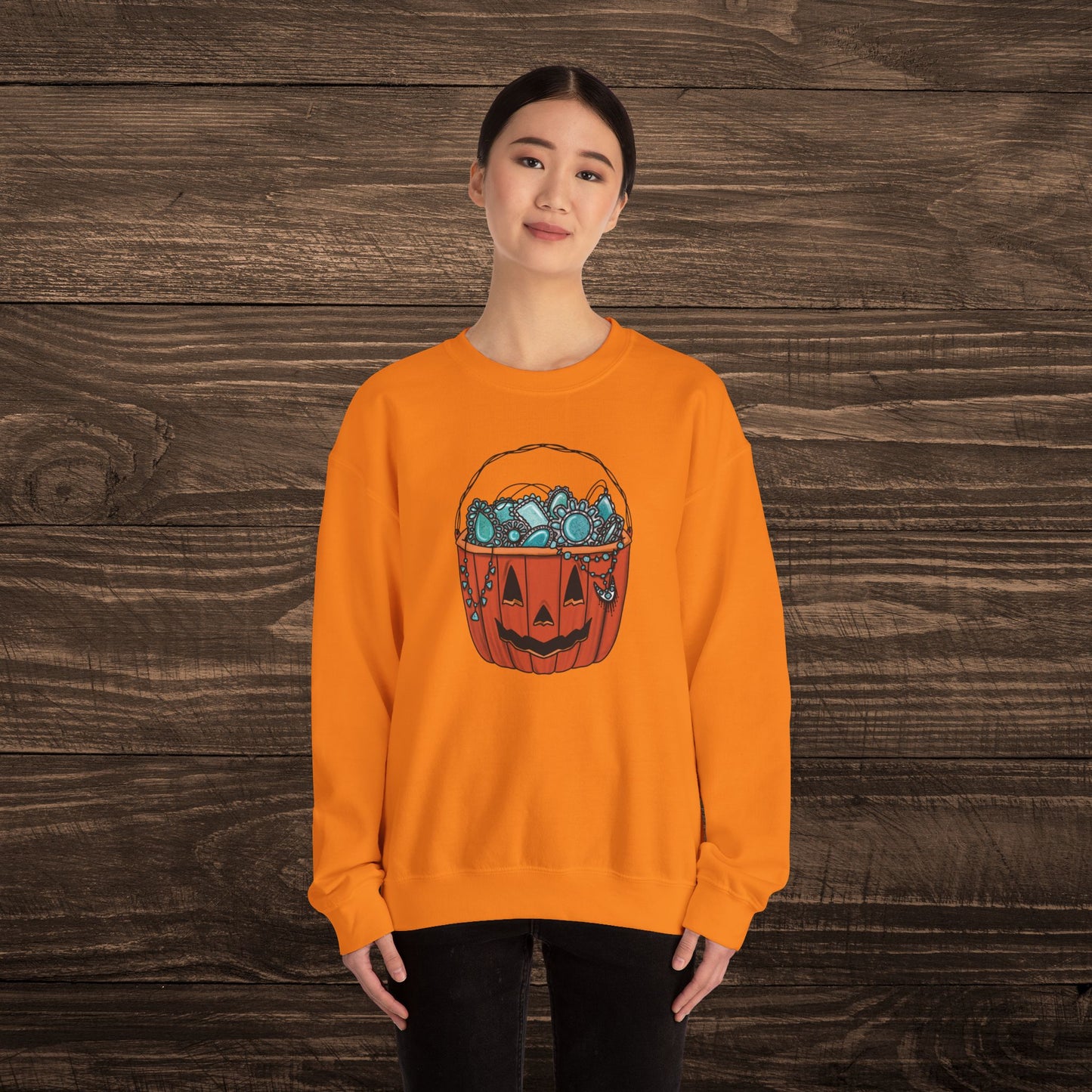 Turquoise Pumpkin Sweatshirt