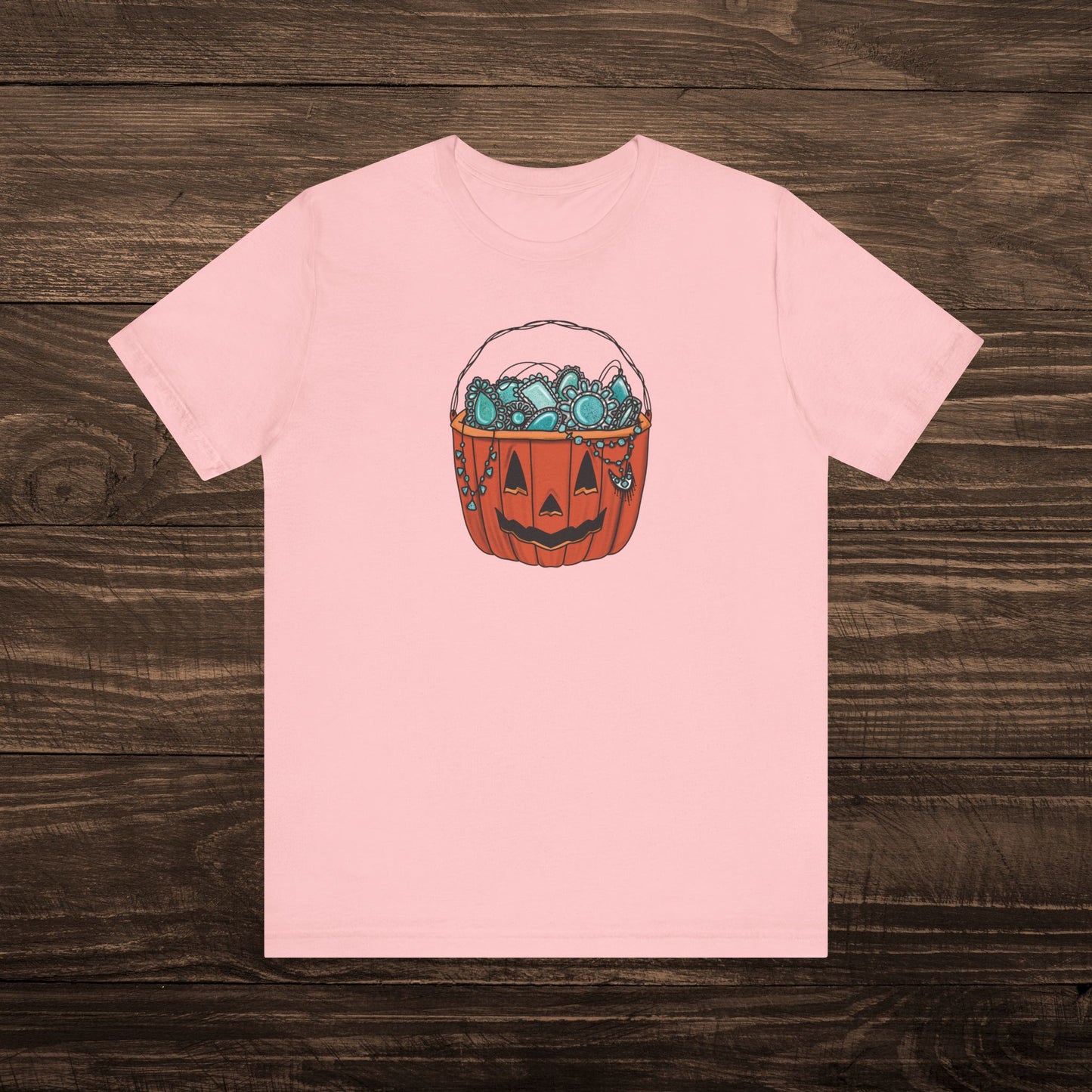 Turquoise Trick or Treat Tee