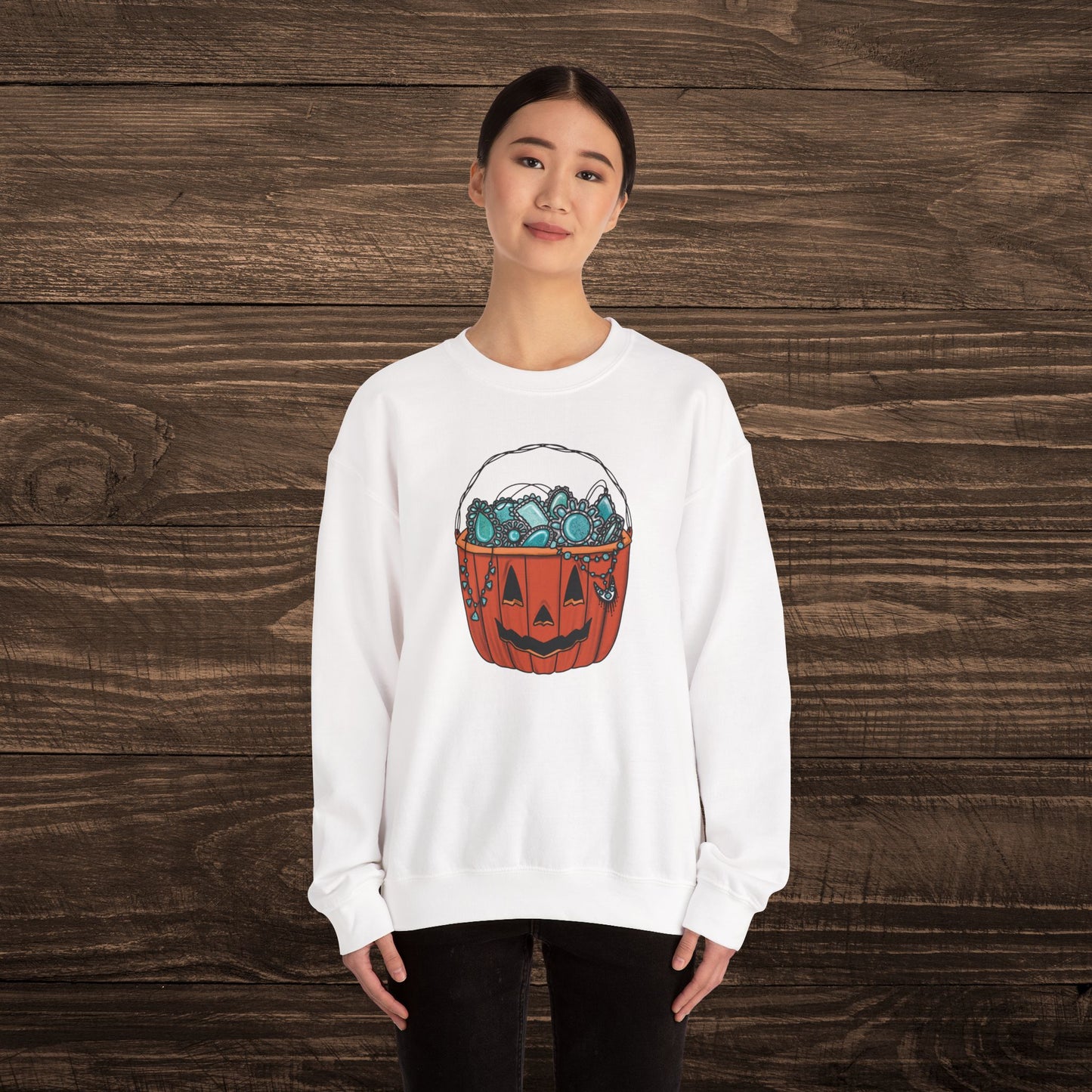 Turquoise Pumpkin Sweatshirt