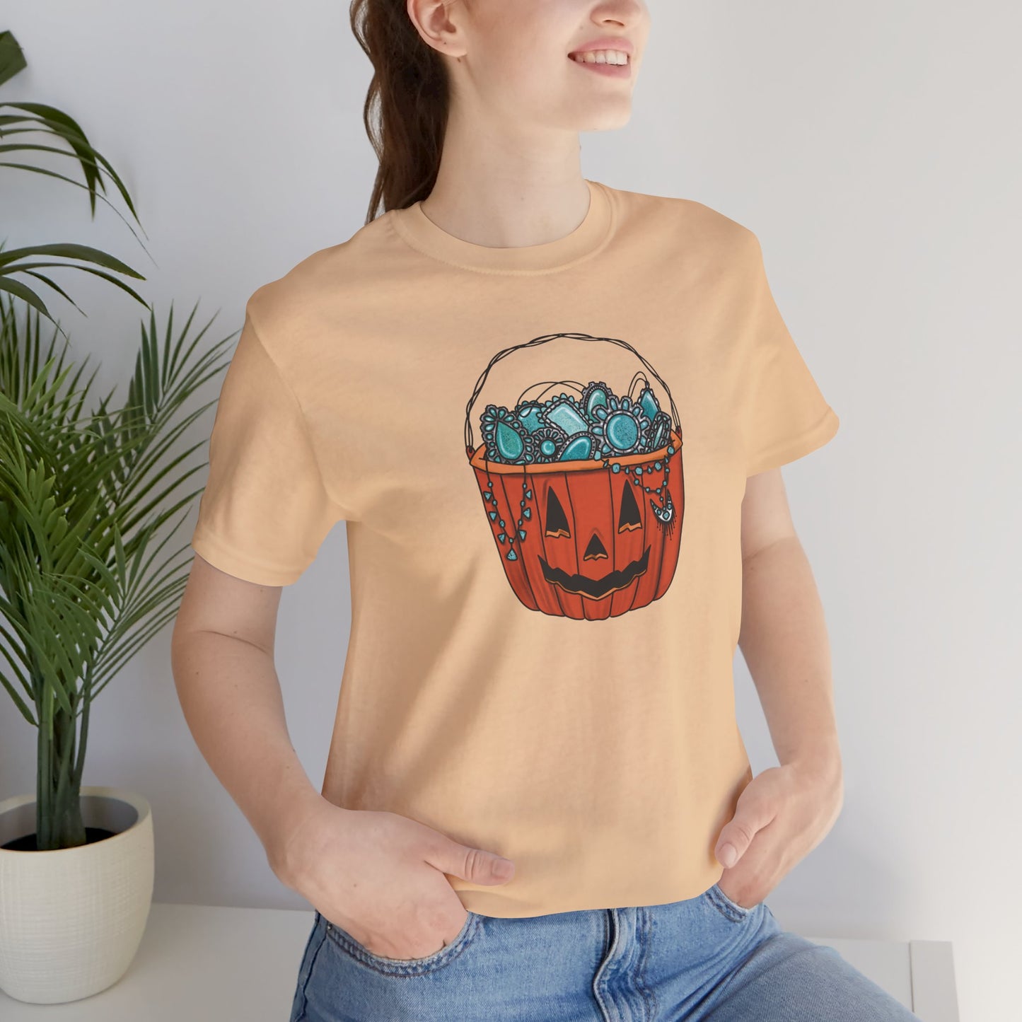 Turquoise Trick or Treat Tee