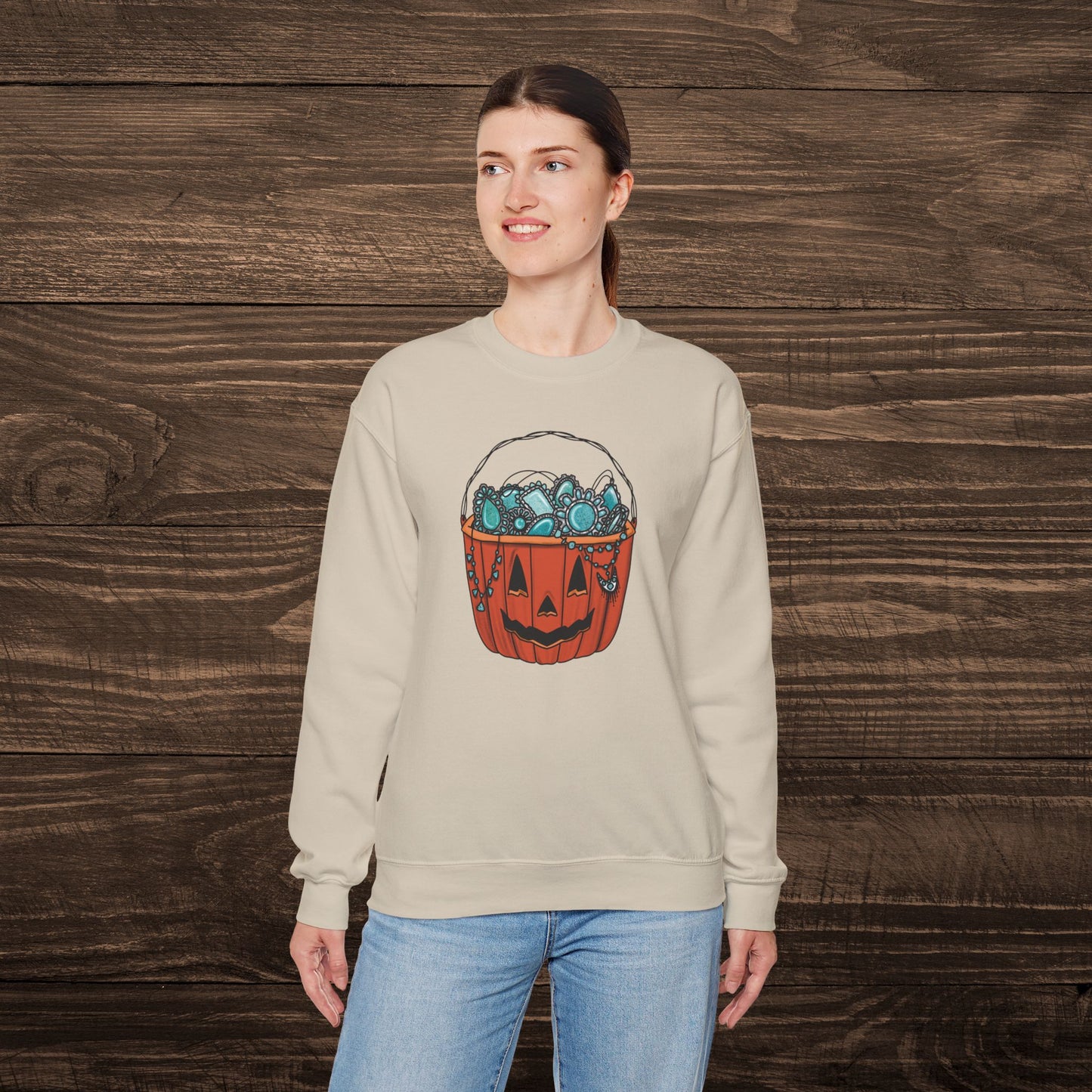 Turquoise Pumpkin Sweatshirt