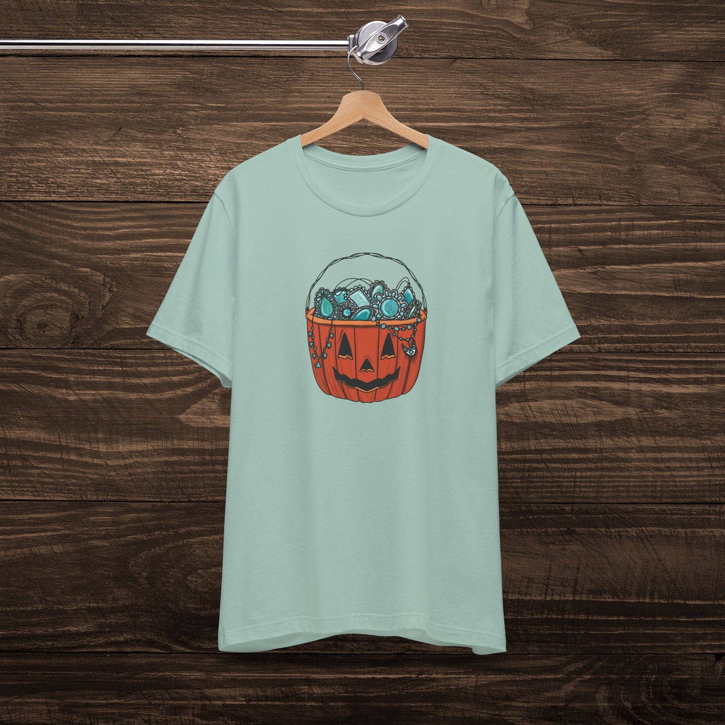 Turquoise Trick or Treat Tee