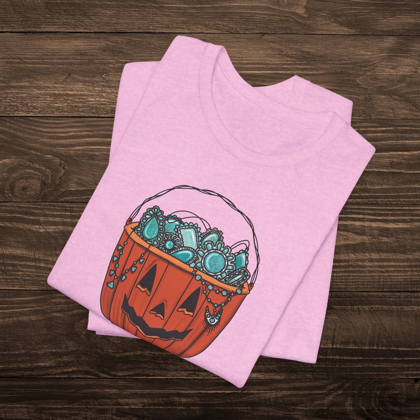 Turquoise Trick or Treat Tee