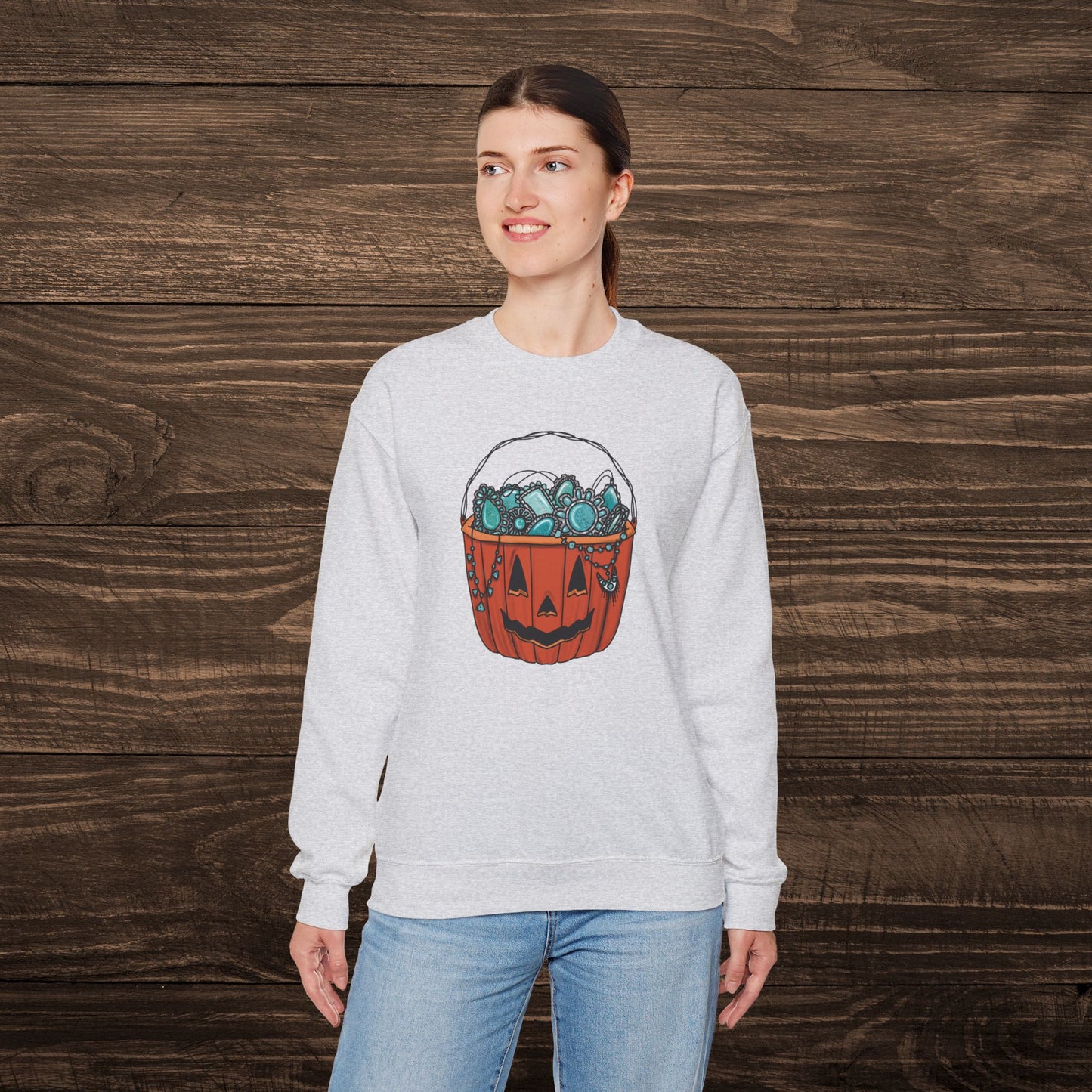 Turquoise Pumpkin Sweatshirt