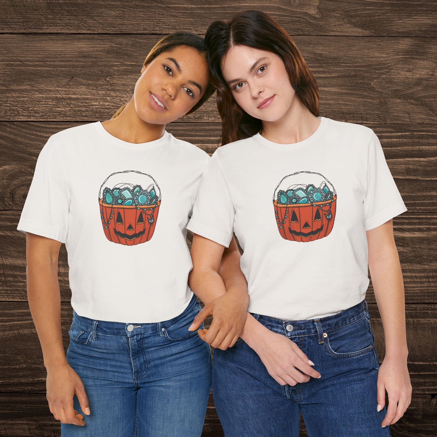 Turquoise Trick or Treat Tee