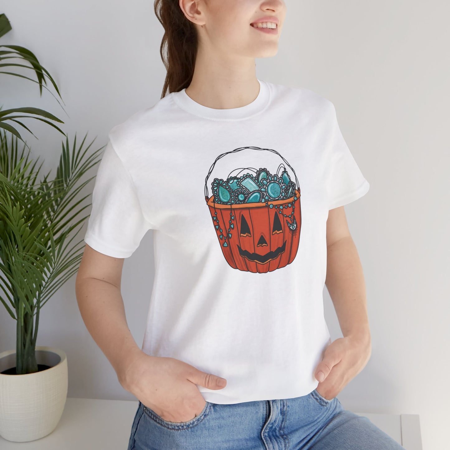 Turquoise Trick or Treat Tee