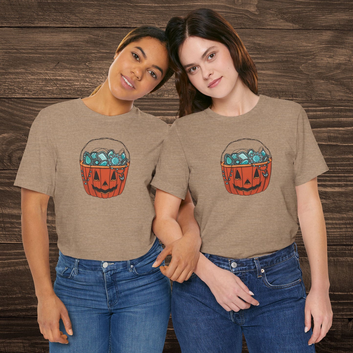 Turquoise Trick or Treat Tee