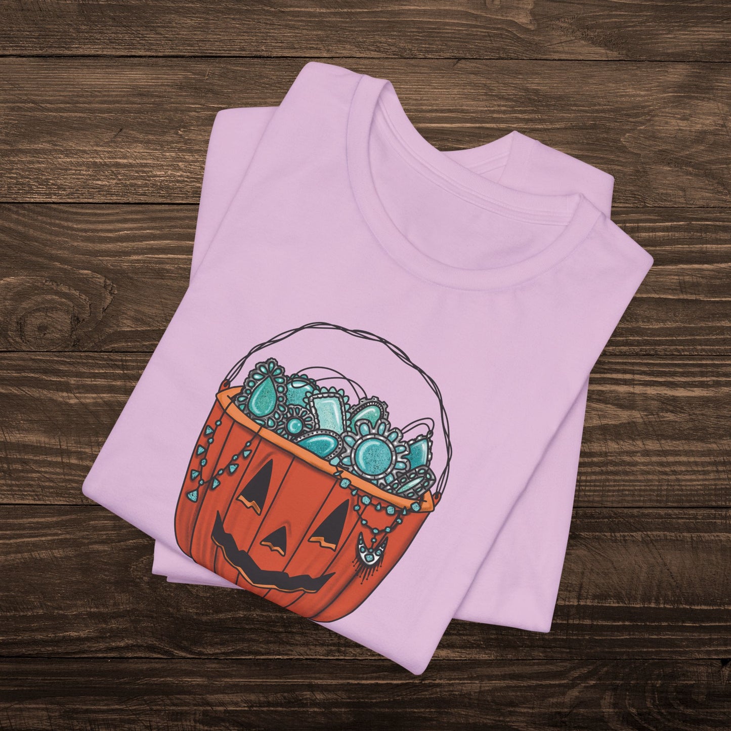 Turquoise Trick or Treat Tee