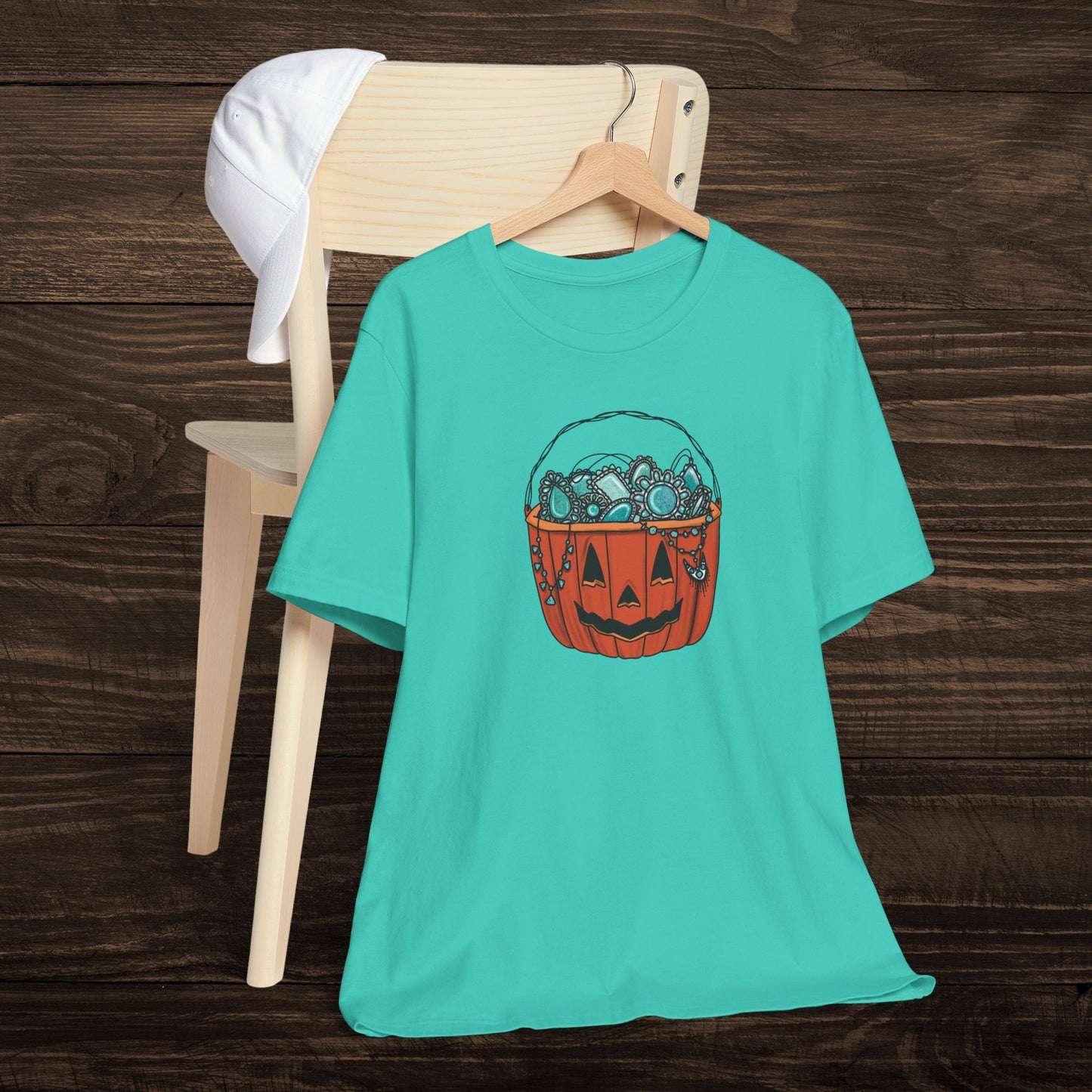 Turquoise Trick or Treat Tee