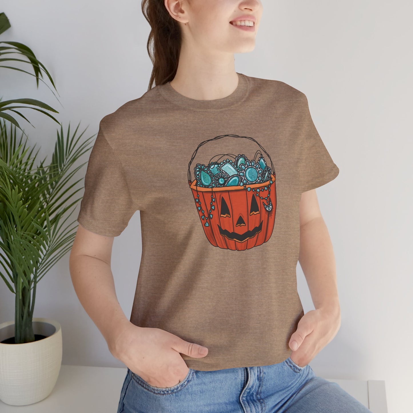 Turquoise Trick or Treat Tee