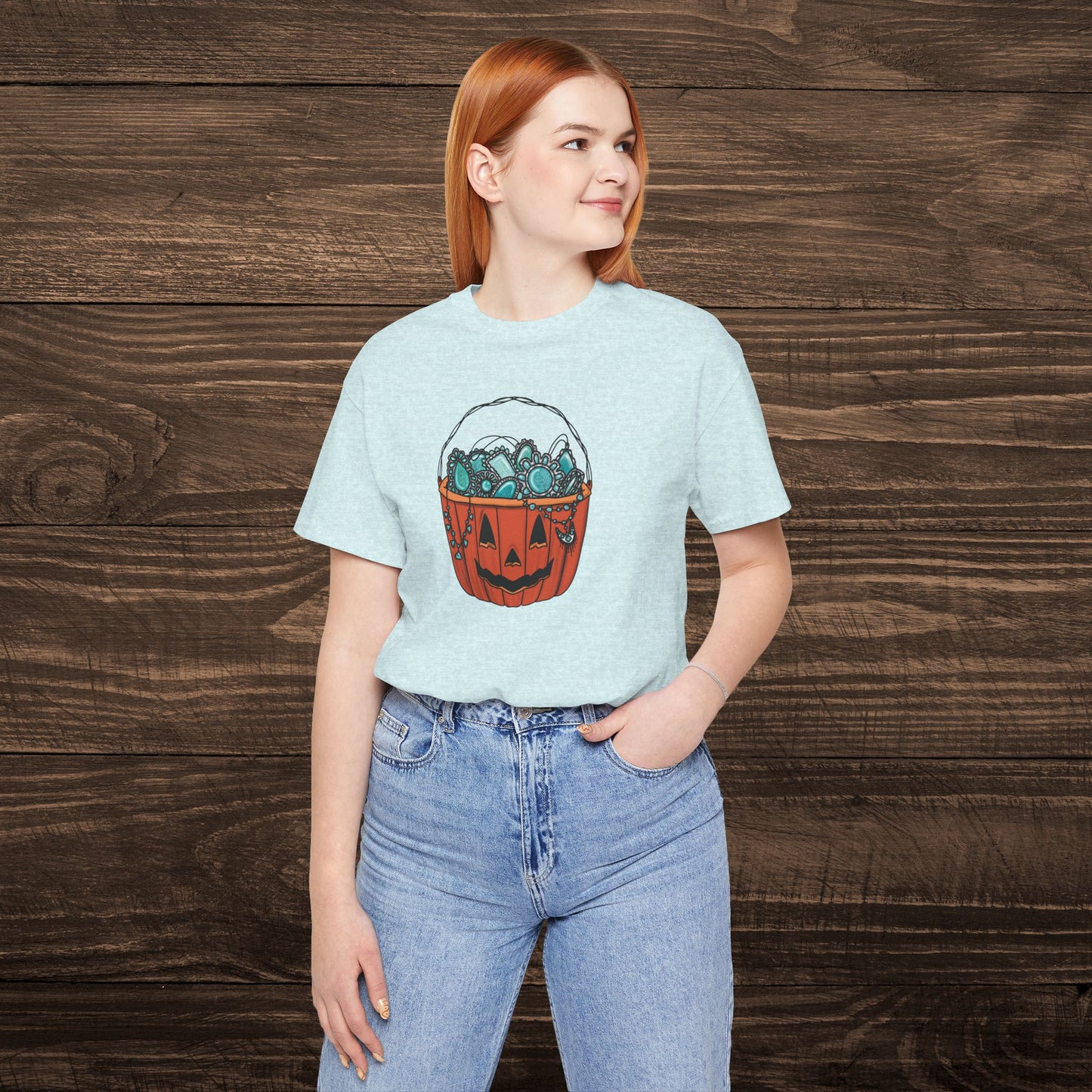 Turquoise Trick or Treat Tee